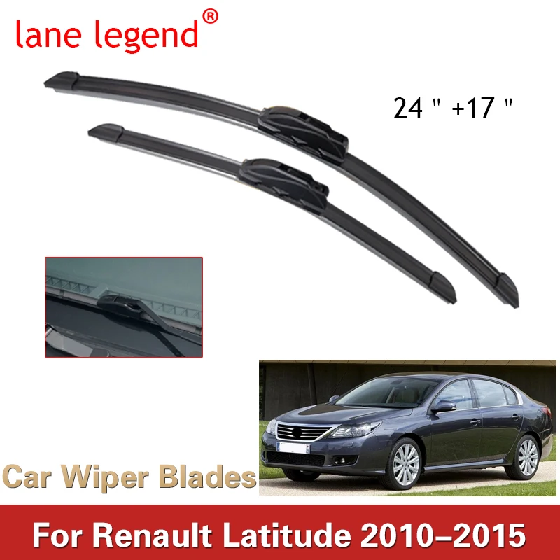 

2x For Renault Latitude Samsung SM5 Safrane Code L70 Accessories 2010~2015 Car Front Wiper Tablet Blades Rubber Windows Cleaning