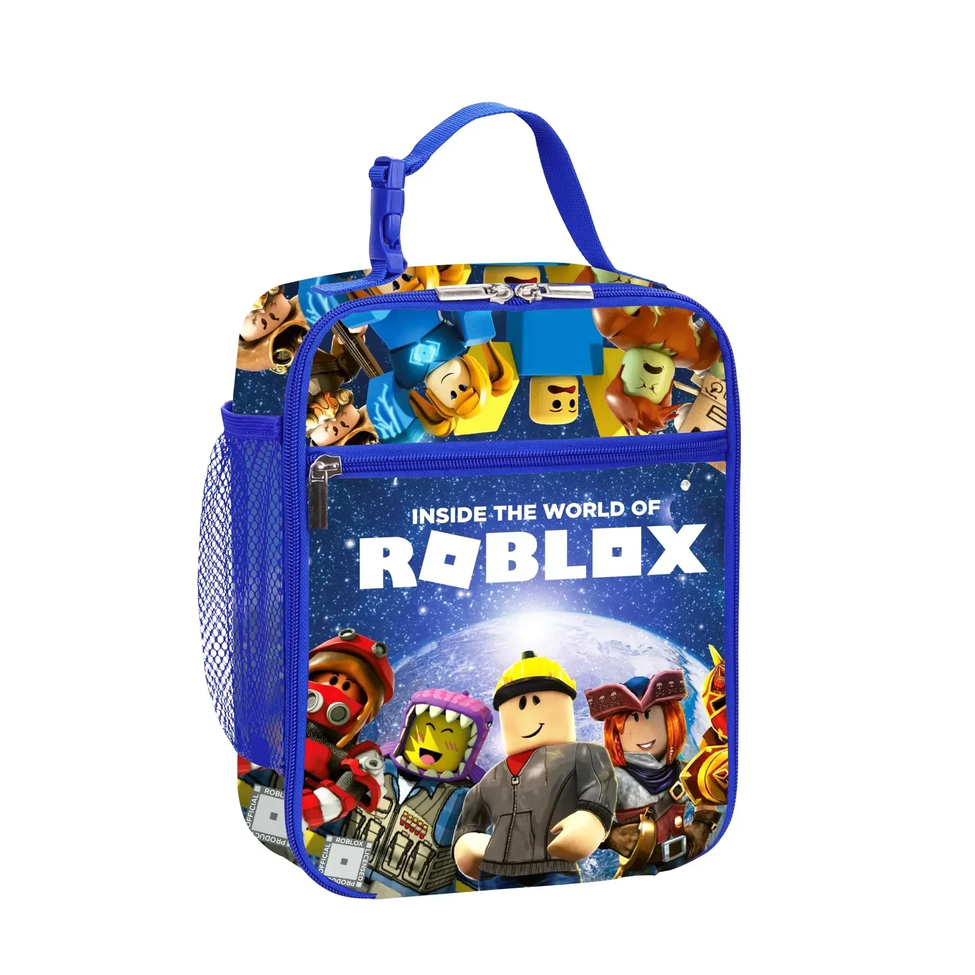 Bolsa de almuerzo bidimensional para niños de escuela primaria y secundaria, bolsa de hielo de animación, caja de almuerzo periférica, nuevo juego ROBLOX