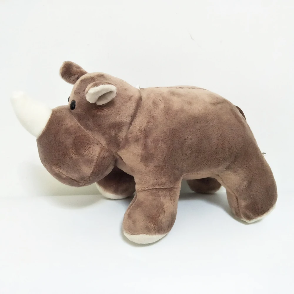 Creative Animal Grey Rhinoceros Doll Children Stuffed Plush Toy Birthday Gift