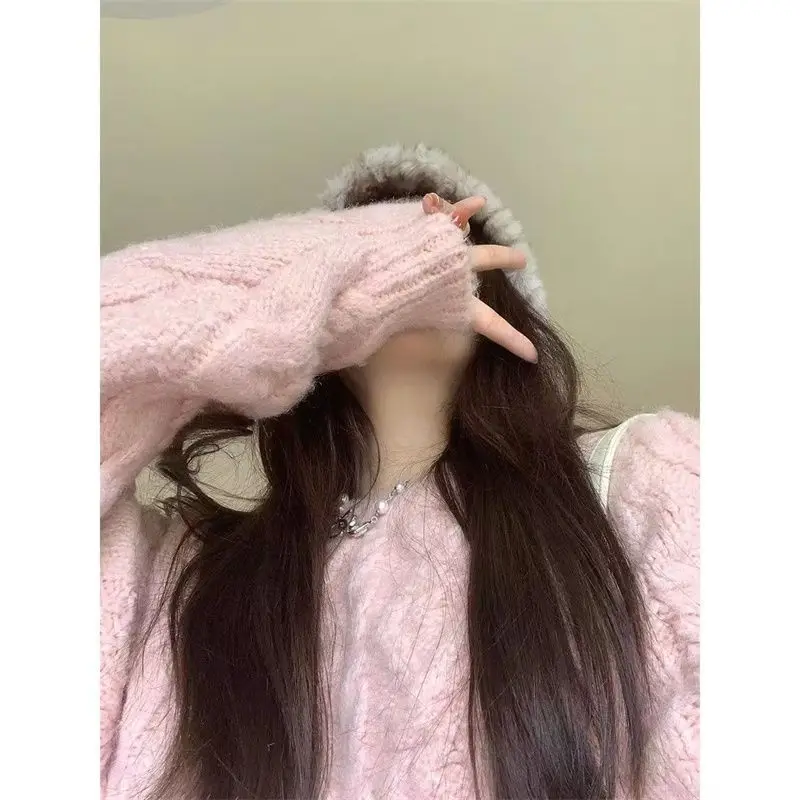 سترة صوفية محبوكة من دونغوان داليانغ، سترة صوفية من دونغوان دالانغ، سترة خريفية بأكمام طويلة وياقة مستديرة وقصة عادية