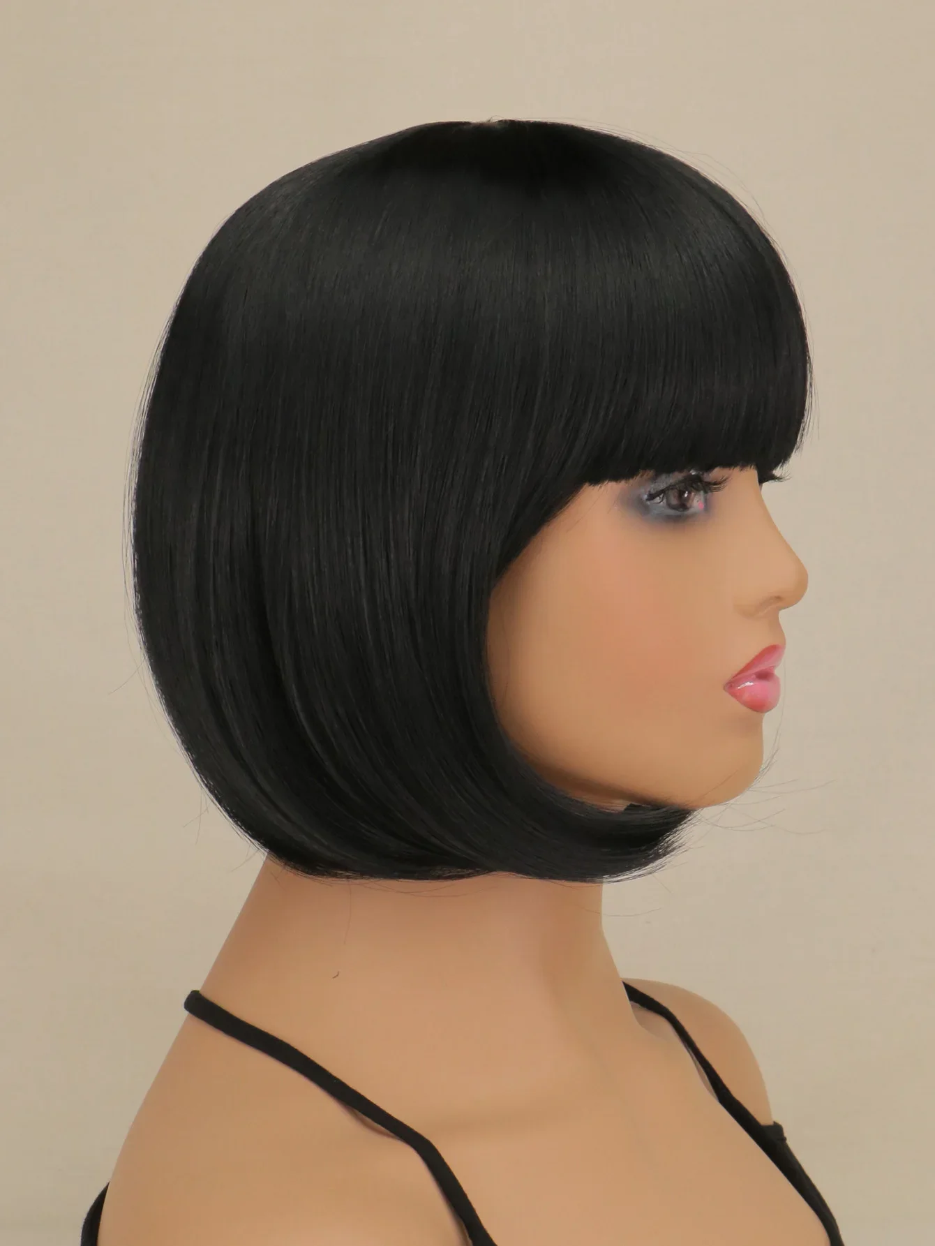 Korte Bob Rechte Pruiken Haar Flapper Cosplay Kostuum Korte Bob Pruiken Vrouwen Party Hot Pink Meisjes Party Halloween Pruiken