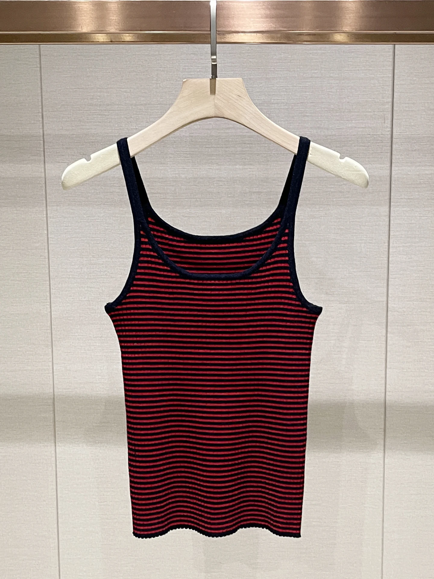 

Slimming Stripe Knit Tank Top Women's Base Layer Csole Vest Breathable Casual Cotton Blend Winter New Sle Commute Faion