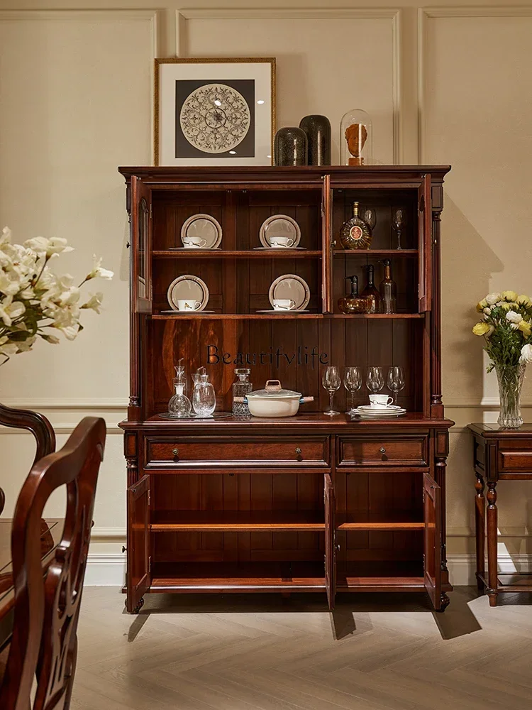 35FG26American all solid wood North American cherry wood side cabinet wine cabinet