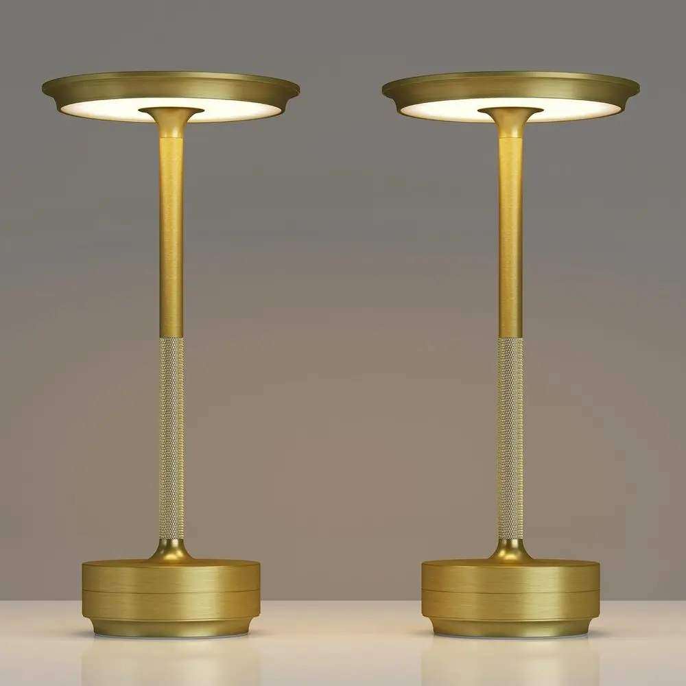 

Rechargeable 2-Pack Cordless Table Lamps, Portable 5000mAh Battery, 3-Color Step Dimming LED, Ideal for Outdoor, Dinner, Patio,