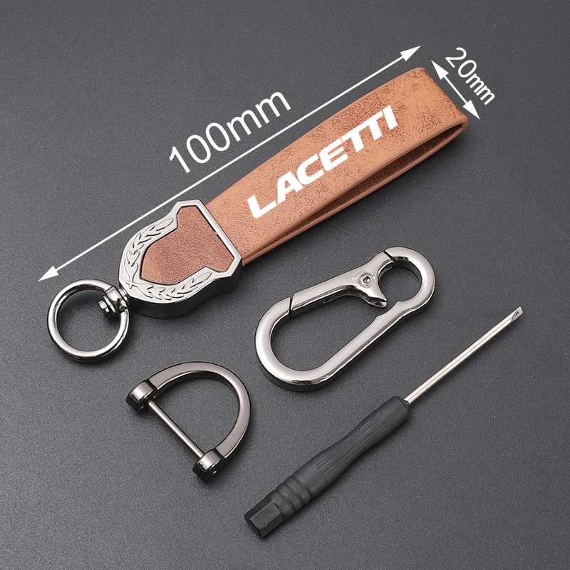 Premium leather Ultra-clear printing Metal fob key chain For Chevrolet LACETTI Accessories