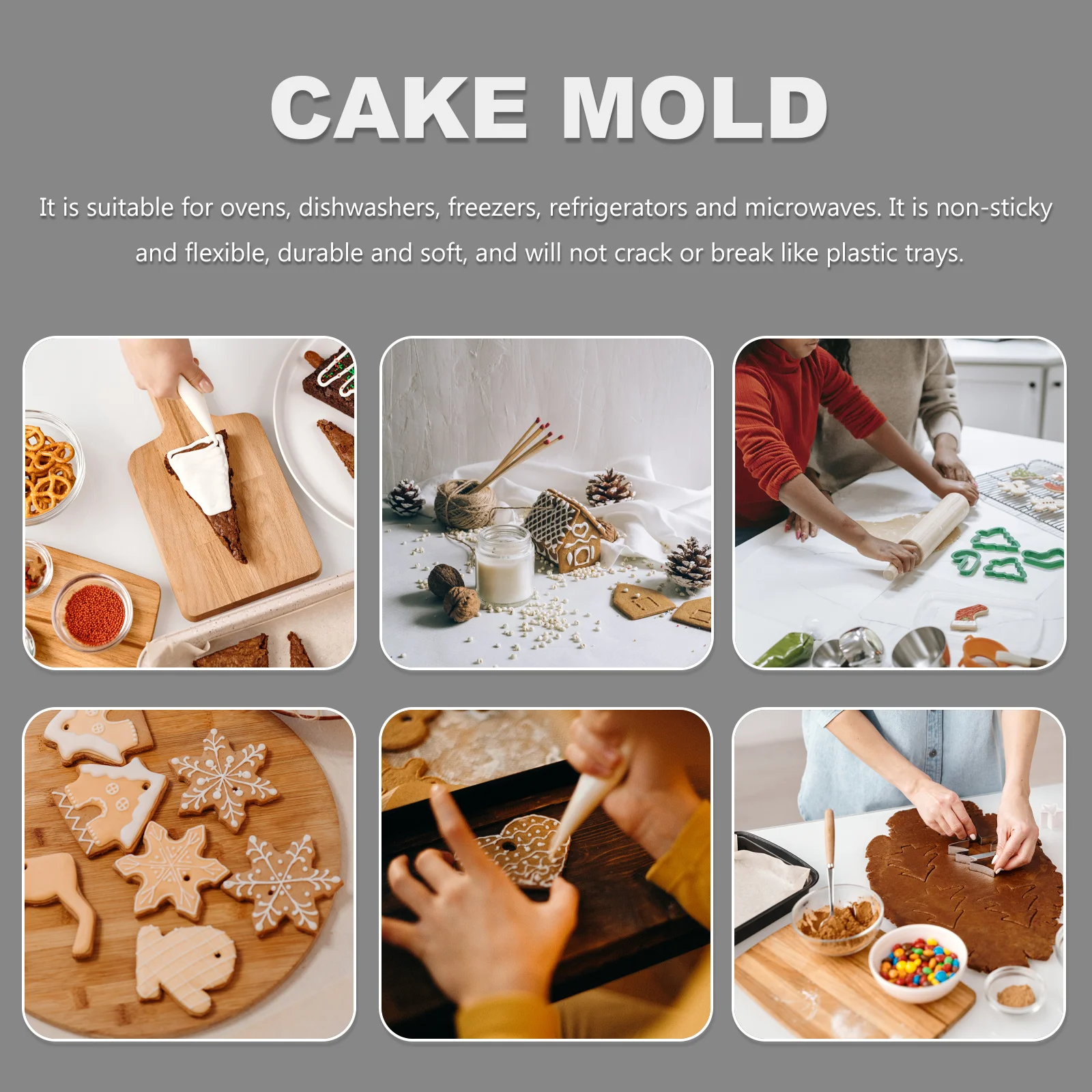 

1Pcs 18 Holes Round Silicone Lollipop Cake Mold Creative Baking Supplies Nonstick Safe for Oven Dishwasher Freezer