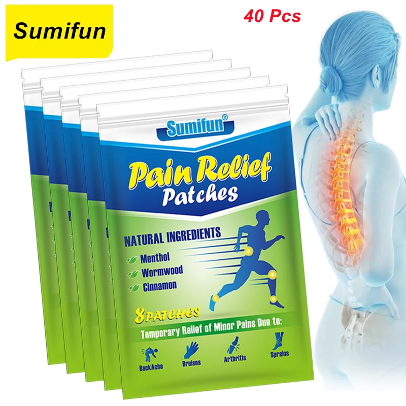 

40 Pcs 5 Bags Joint Pain Relief Patch Medical Plaster Knee Muscle Ache Pain Relieving Patch Rheumatoid Arthritis Pain Patch