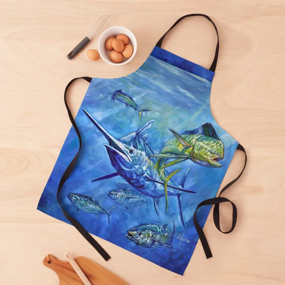 Dorado, Marlin, and Tuna Apron Kids Home Supplies Apron