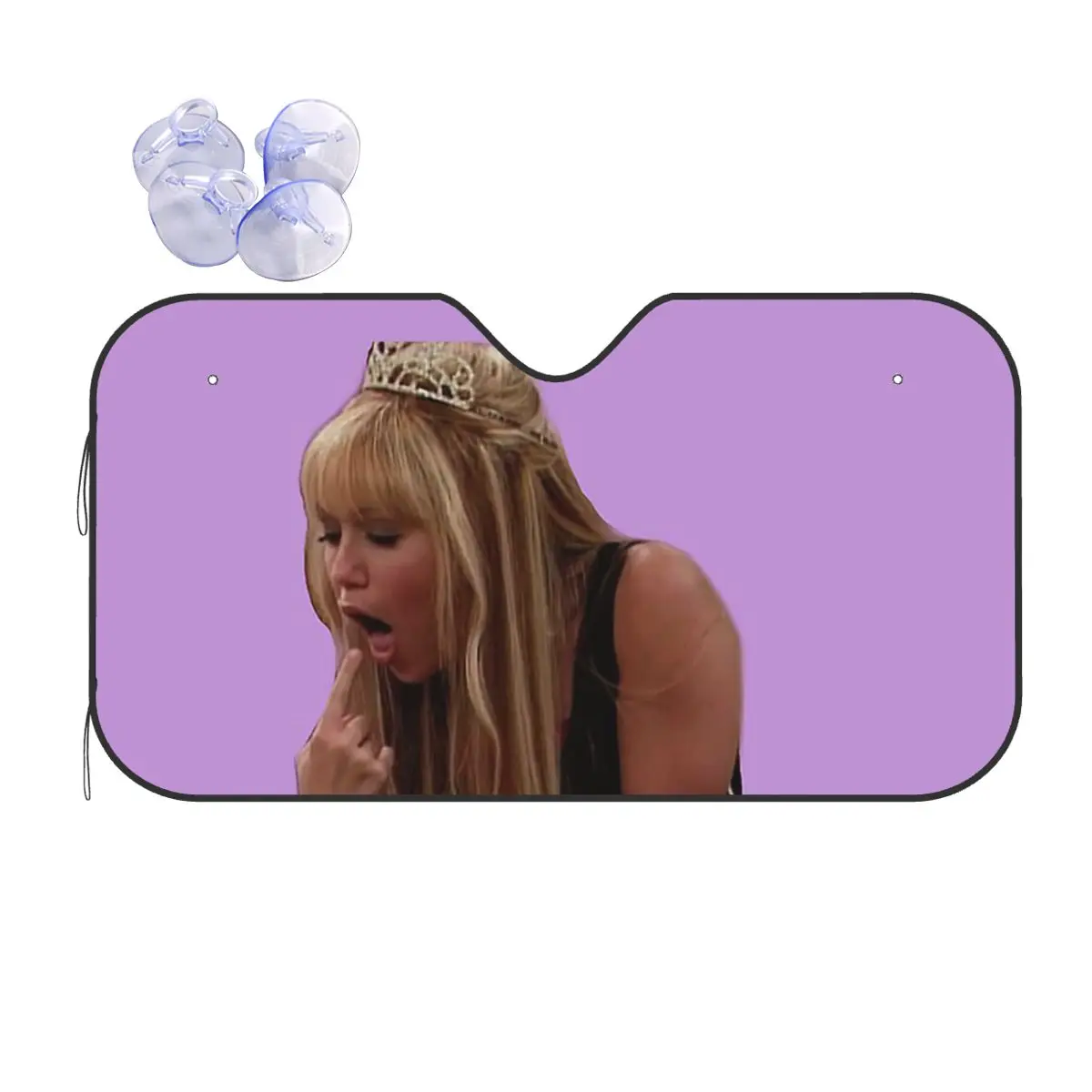 

Funny Hannah Montana Stick Sunshade Windscreen Car Front Windshield Window Sun Visor Accessories Covers