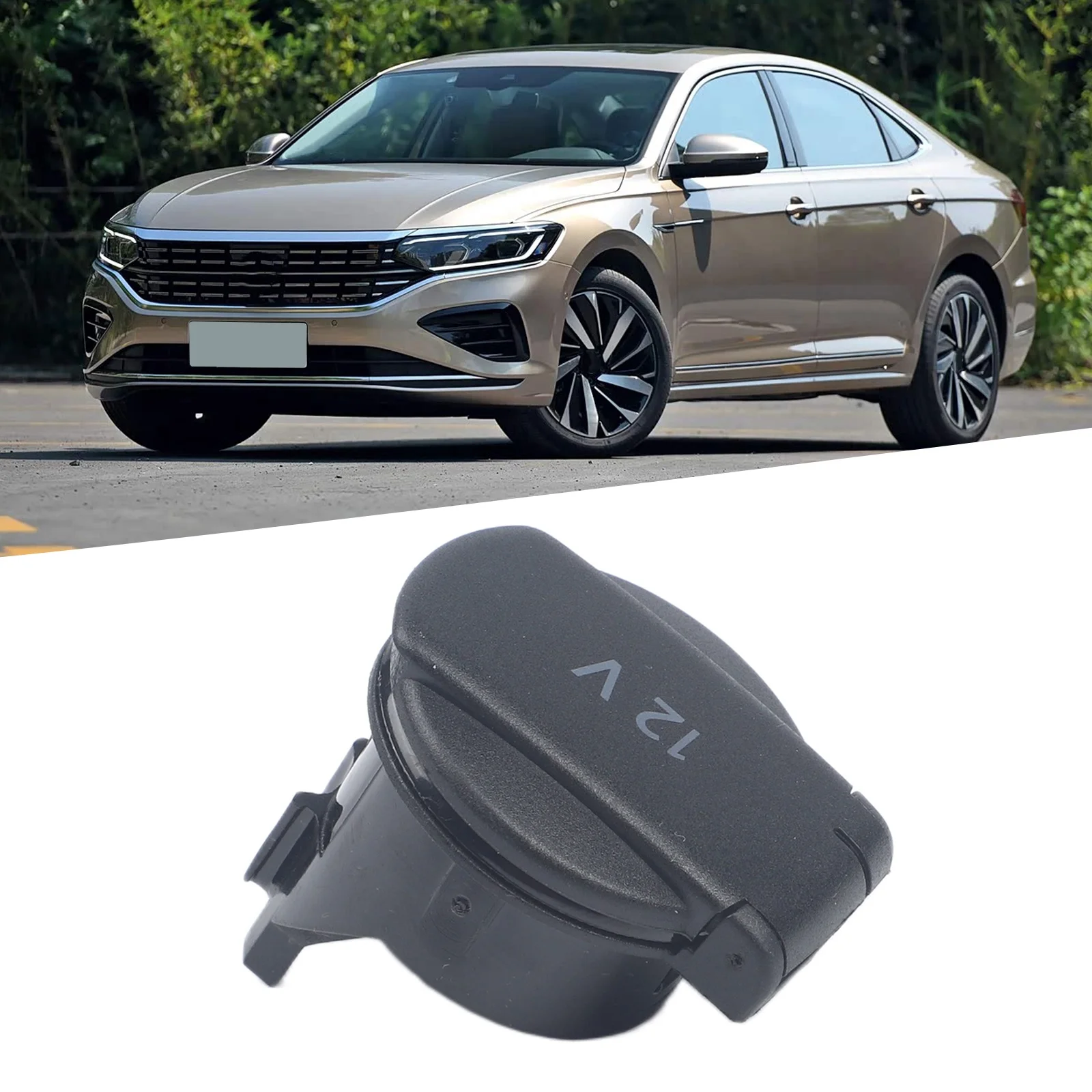 1K0919341F 12V Socket Cover For For Passat B7 B8 For Golf Console Trunk Interior Panel Replacement