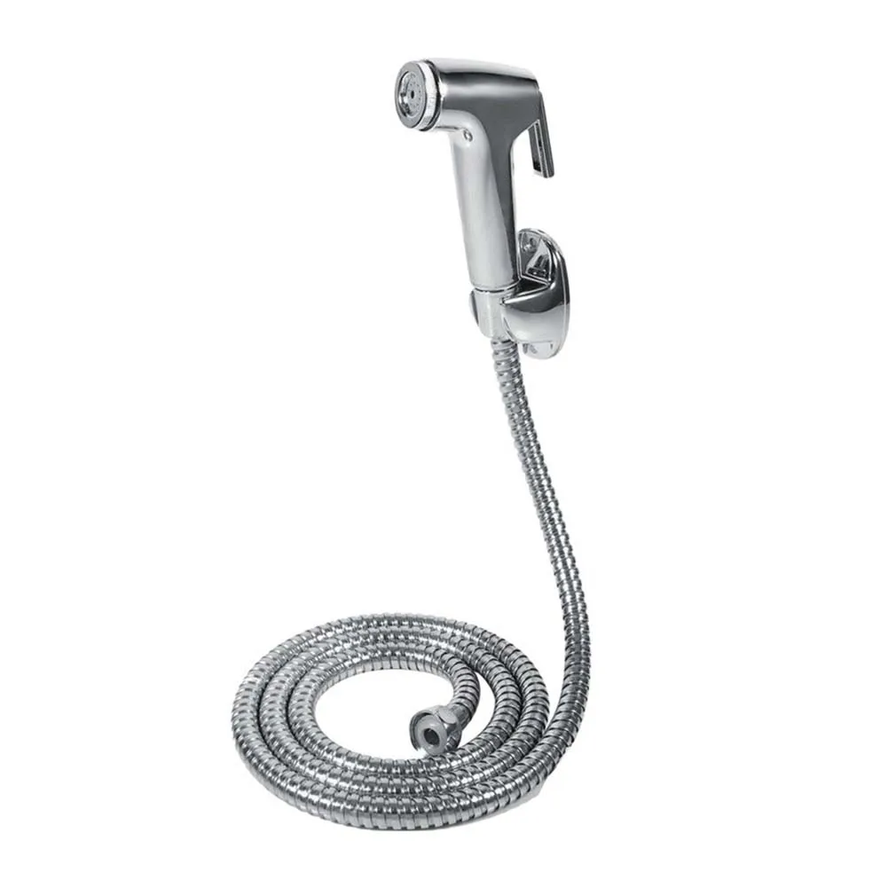 Handheld Bidet Spray Hose Kit with 1.5m Length for Toilet Feminine Care Pet Washing Flower Watering and Potty Use