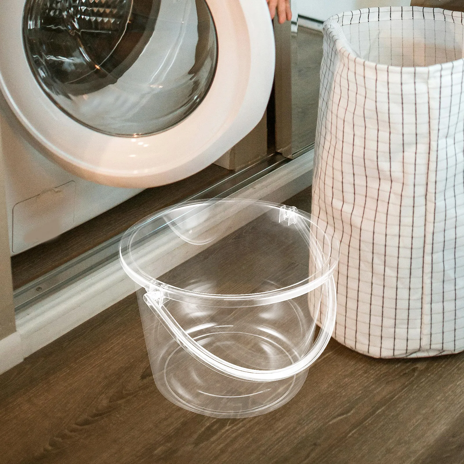 

Large Capacity Plastic Water Bucket Portable Bucket Handle Multipurpose Water Container Home Garden Use