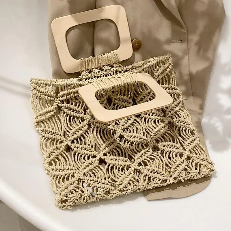 Straw Woven Bag Women 2022 New Hollow Woven Bag Beach Portable Large-capacity Tote Bag Casual Wild Summer Fashion Handbag Women