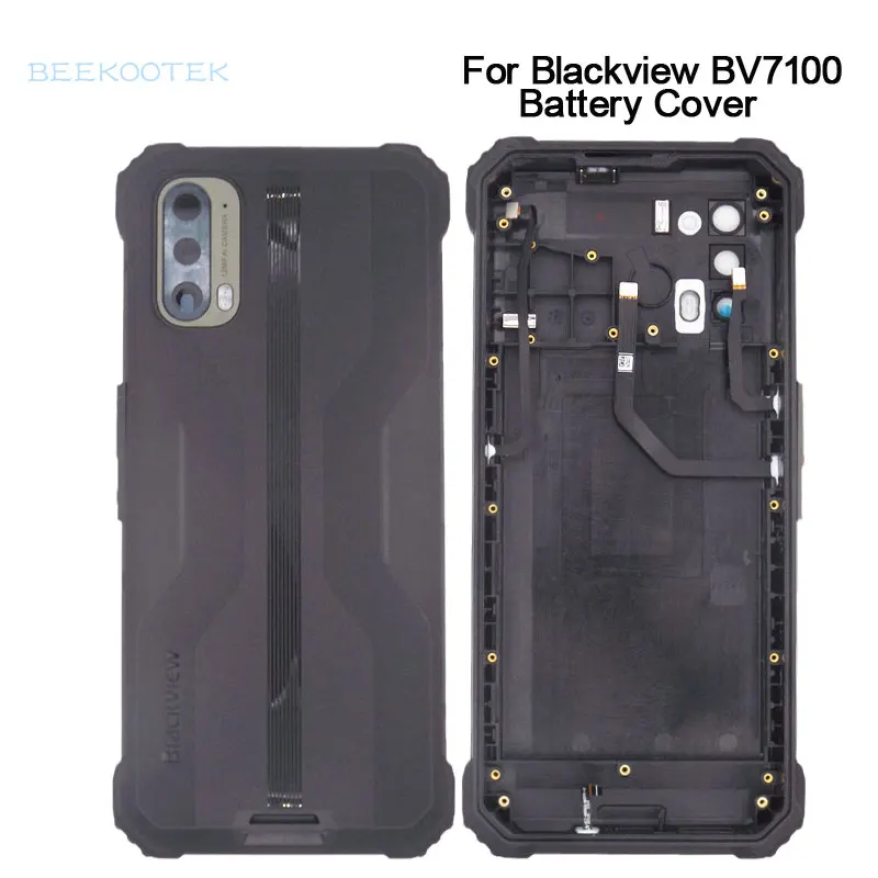 

New Original Blackview BV7100 Battery Cover Back Cover Shell With Receiver Fingerprint Microphone For Blackview BV7100 Phone