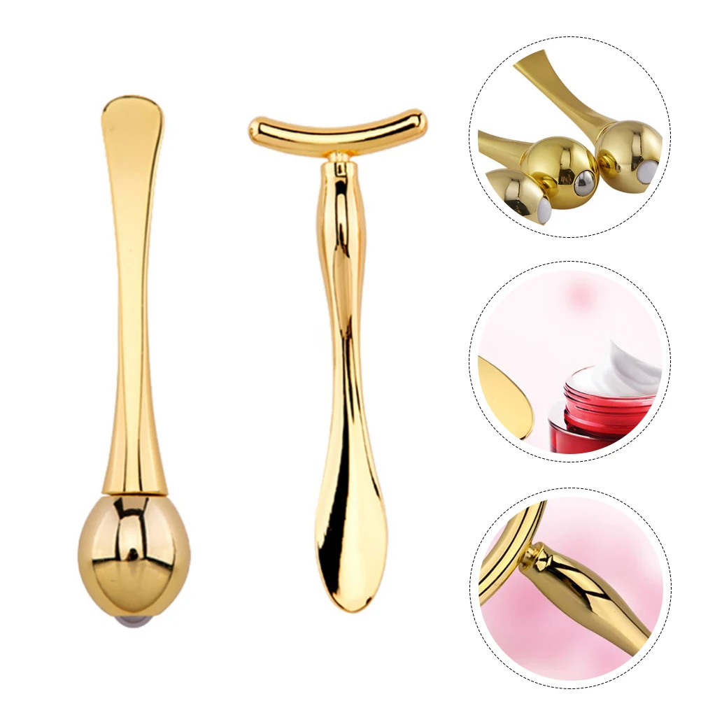 

Eye Massage Roller T-shaped Makeup Sticks Bar Face Mask Spoon Skin Care Tool Portable