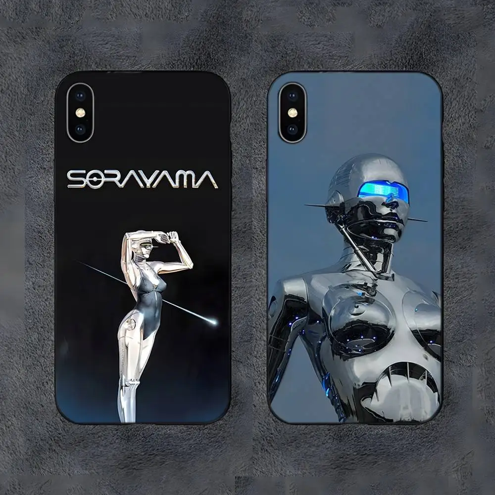 

Art Metal Robot HajimeSorayama Phone Case For Samsung S25,S24,S22,S23,S30,Ultra,S20,S30,Plus,S21 Fe,10,9,5G Silicone Cover