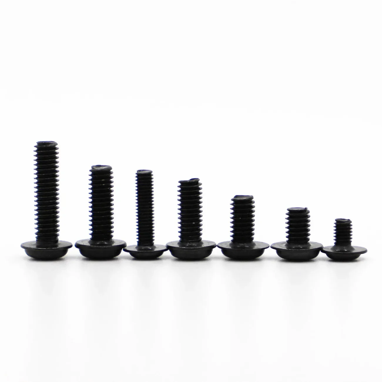 M2 M2.5 M3 M4 DIN967 Black Pan Padded PWM Screws Referral Computer Case Chassis Fixed Motherboard Bolt With Pad