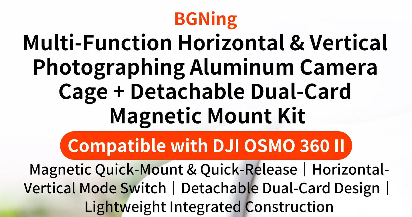 Leichter Aluminium-Kamerakäfig für DJI Osmo 360 II Action, Hohlstruktur, keine zusätzliche Belastung, Sturzschutz, Erweiterungsschutz-Rig – Detail 1