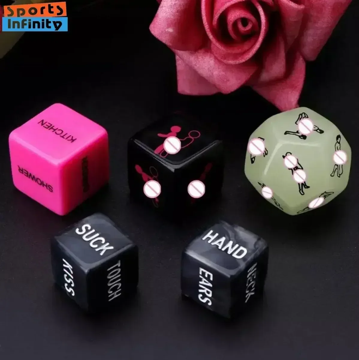 Gekleurde Dobbelstenen Set Date Night Dobbelspel Idee Romantisch Koppel Date Night Game Action Decision Dobbelspellen Voor Paar Sex-Dobbelstenen