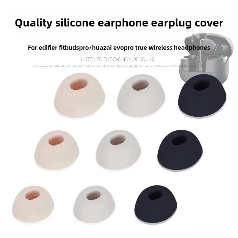 

~Replacement Silicone Ear Cushions For Edifier FitBuds Pro & Huazai EVO PRO - Anti-Slip Skin-Friendly Perfect Fit Enhances Sound