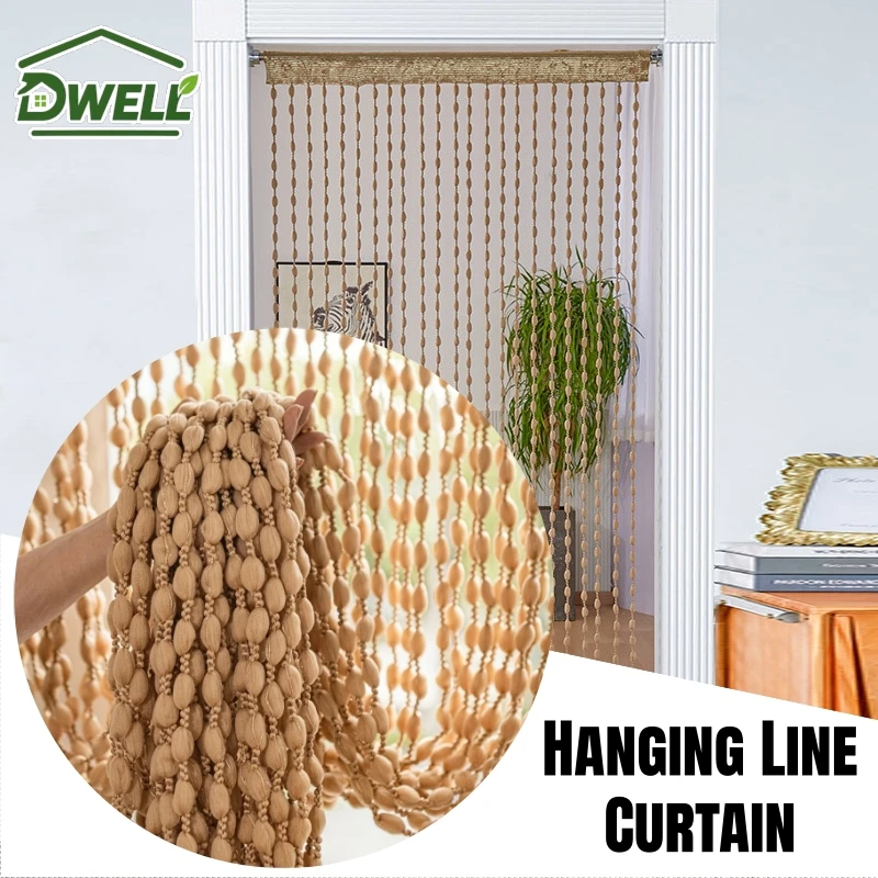 1PC Lantern String Curtain Hanging Line Curtain Door Curtain Home Window Decor Room Divider for Wedding Party Salon Bedroom