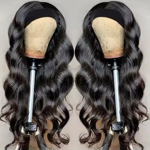 Headband Wig Human Hair Body Wave Wig 180% Density Remy Human Hair Wigs For Black Women Brazilian Ready To Wear Wig - Image 2