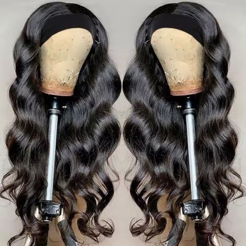 Headband Wig Human Hair Body Wave Wig 180% Density Remy Human Hair Wigs For Black Women Brazilian Ready To Wear Wig - Image 2