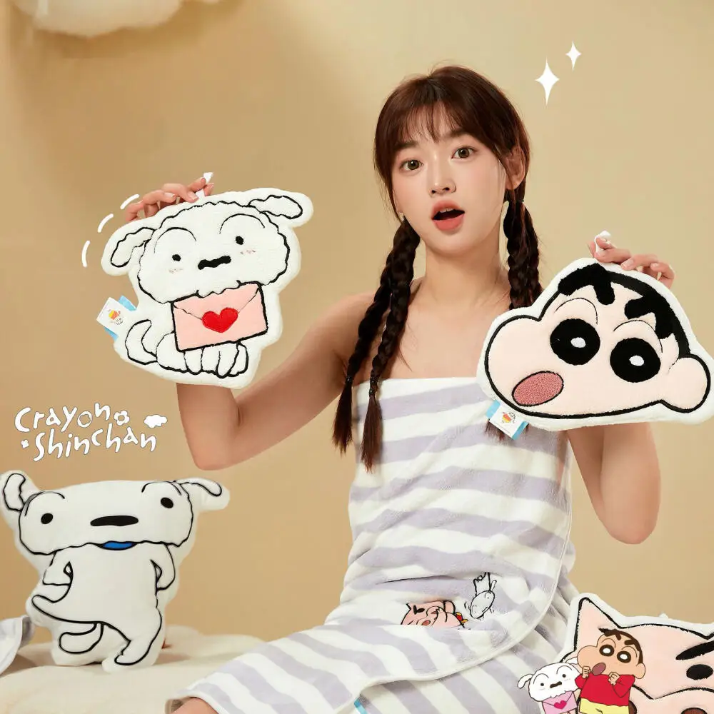Cartoon Crayon Shin-chan Coral Fleece Absorbent Towel Children Quick-drying Multipurpose Three-dimensional Embroidery Towels