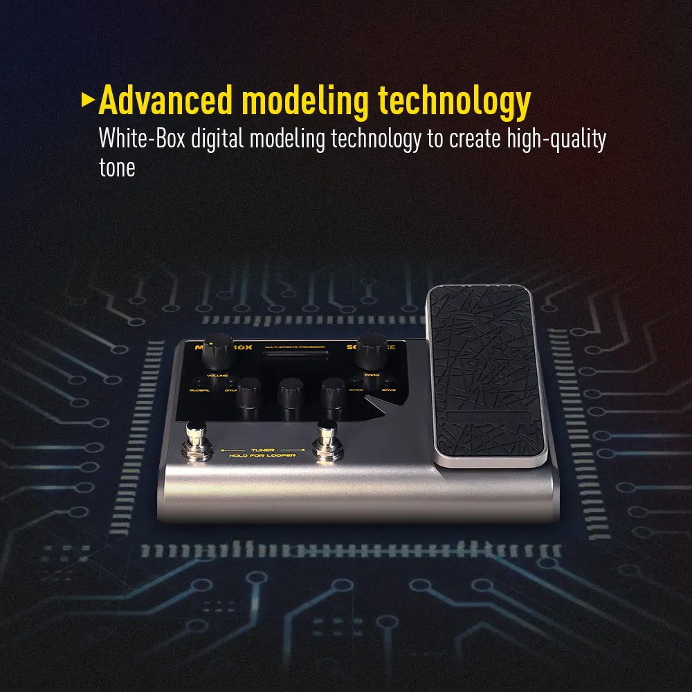 Sonicake Matribox-procesador de múltiples efectos acústicos, pedal de expresión, amplificador de modelado Looper, QME-50, 140