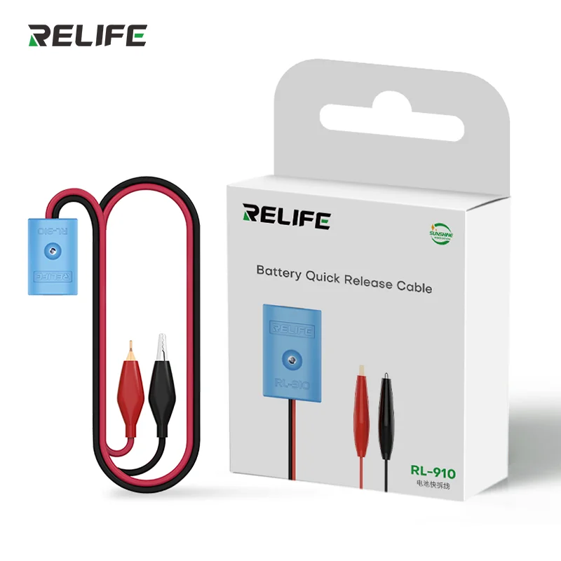 RELIFE RL-910 بطارية الغراء أداة إزالة الصواميل واجهة كليب ل IP16/16e المدمج في شريحة ذكية TYPE-C بطارية أدوات كابل الإفراج السريع