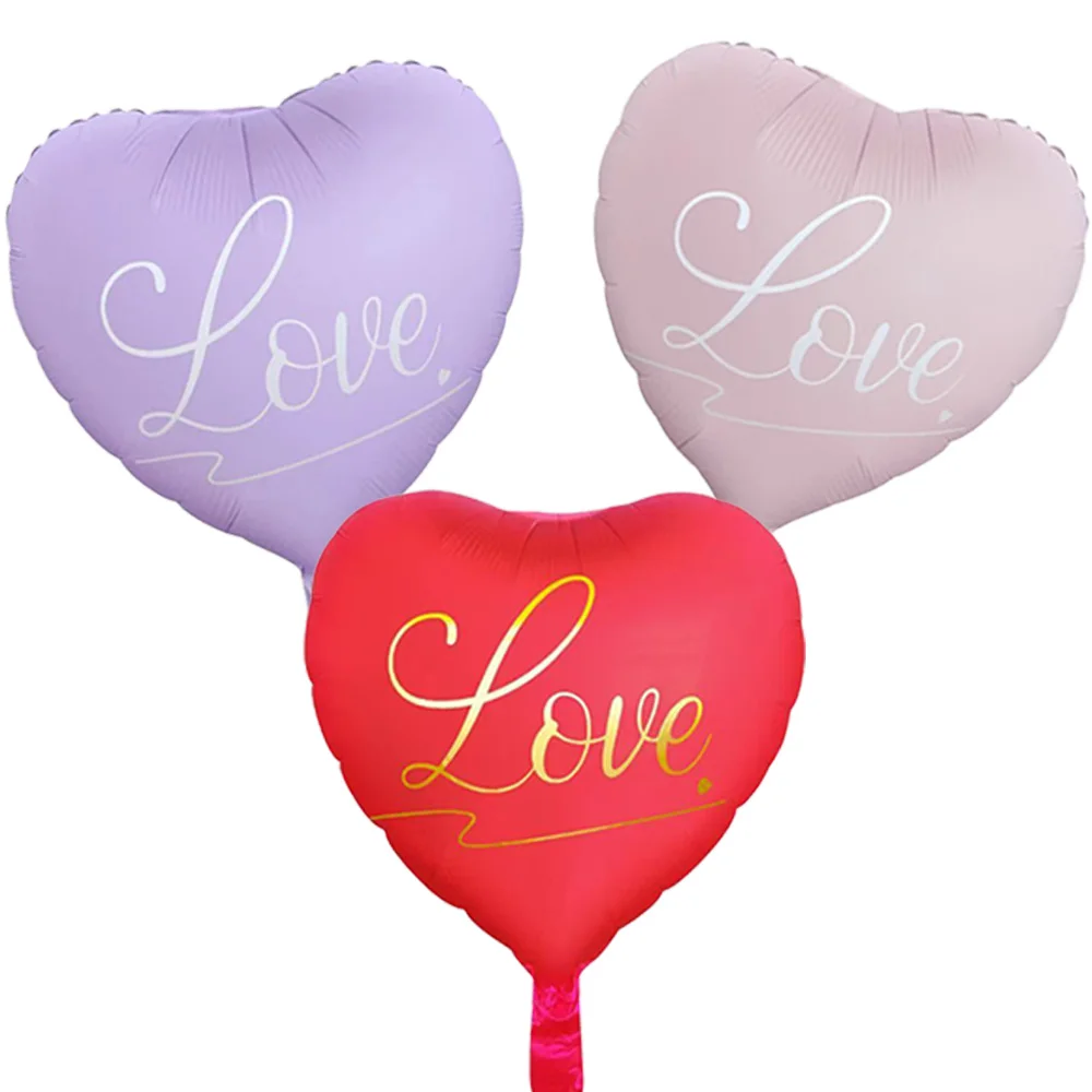Ins Style 18 Zoll Liebesherzen, Luftballons aus Aluminiumfolie, sehr gut geeignet für Valentinstag, Geburtstagsfeiern, Verlobungshochzeiten, Beichte der Liebe, Pyjamapartys, Teepartys,