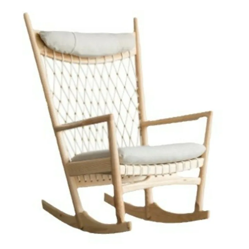

Solid wood rocking chair household living room balcony lazy chair single sofa chair