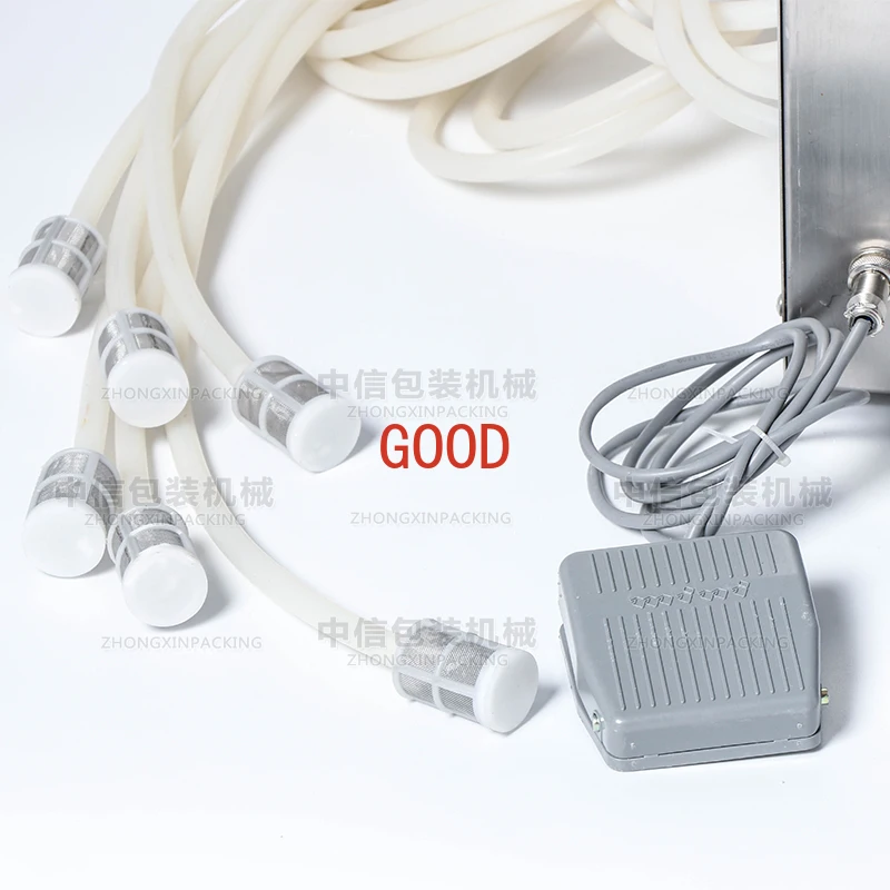 4/6 head self-priming bag liquid filling machine self-vertical pump canning