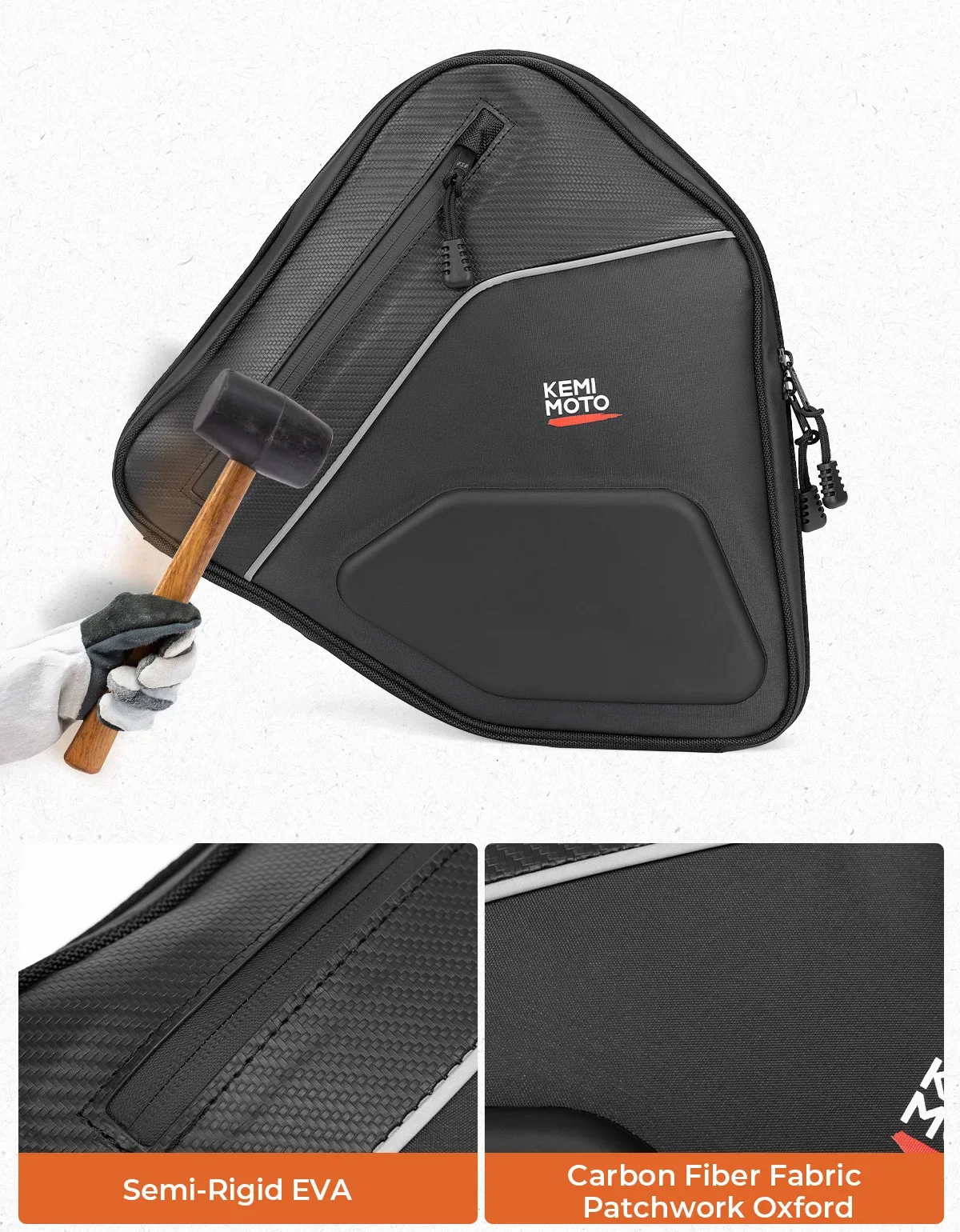 Bolsas de puerta EVA, bolsa de almacenamiento con protección de rodilla para Can-Am Maverick Trail/Sport/Commander 700 800 1000 R Max, cremallera resistente al agua