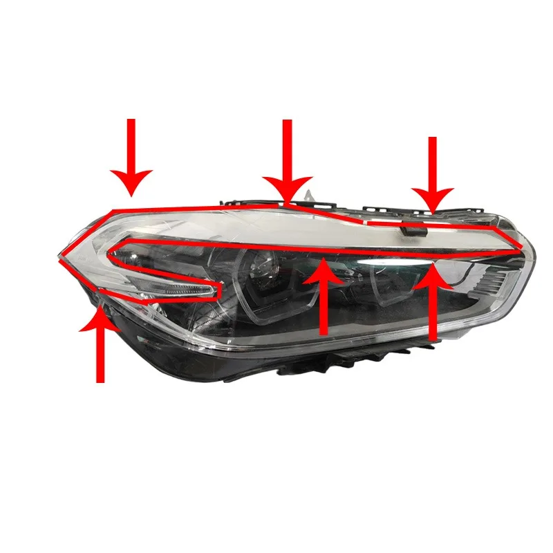 For BMW X2 F39 Headlight Decorative Strips Electroplated Parts Bright Strips on The Interior Panel
