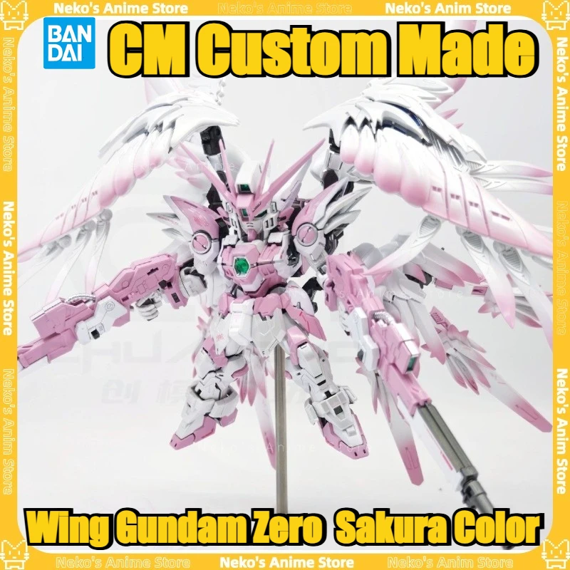 

【CM Custom】BANDAI Color Change MGSD Sakura Color Wing Gundam Zero EW Model Kit Action Figure Anime Model Desktop Doll Gift