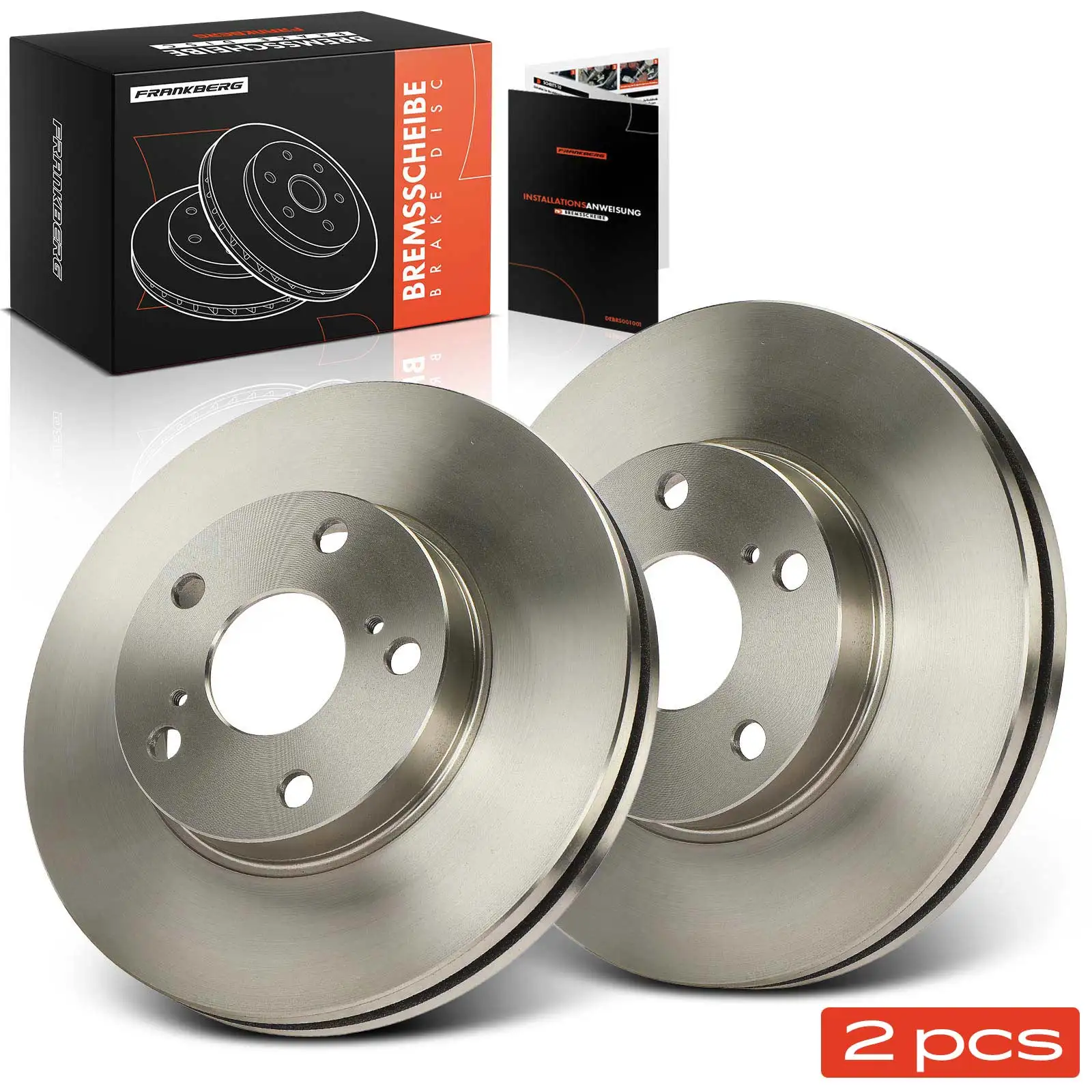 Frankberg 2x Remschijven Vooras voor Toyota Auris Combi Van Box/Hatchback Corolla Saloon 4351202330