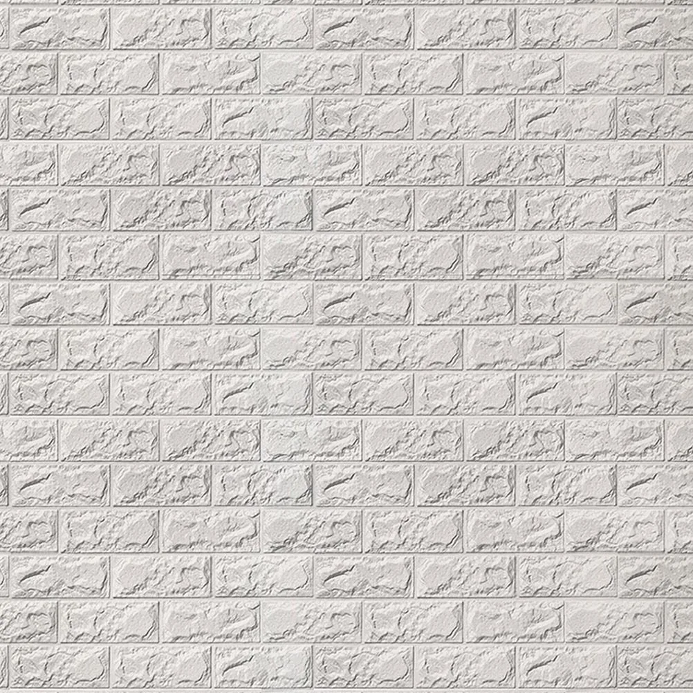 

Self-Adhesive 3D Wall Stickers Brick Grain Pearl White 70x77cm Easy Remove No Residue Waterproof Living Room Bedroom Wall Decor