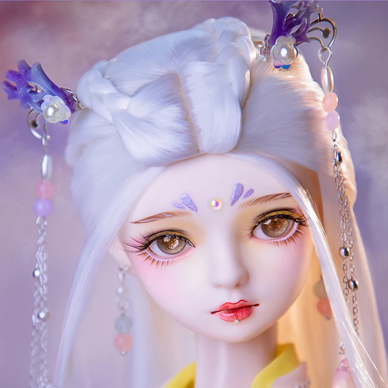 Handmad Bjd 1/3 Dolls Full Set 60cm Traditional Chinese HanFu Loong Princess Dolls Large Ball Jointed Dragon Girl Doll Toys