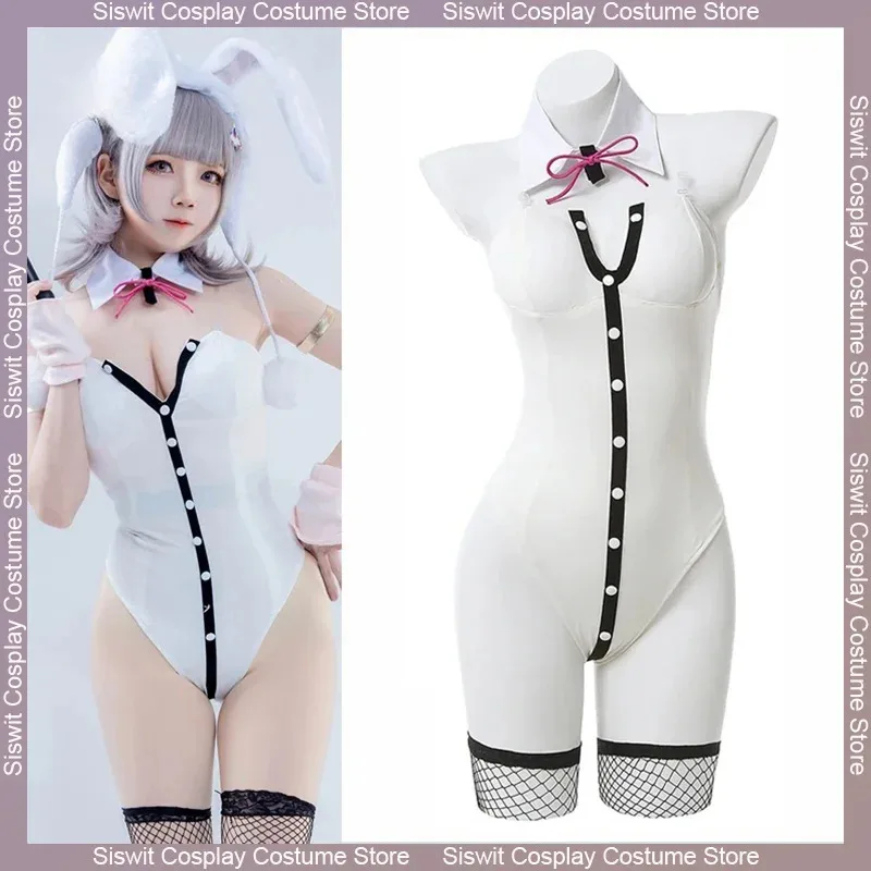 gioco-dangan-ronp-2-nanami-chiaki-coniglietta-costume-cosplay-tuta-bianca-halloween-anime-party-outfit-uniforme-da-donna-con-orecchie