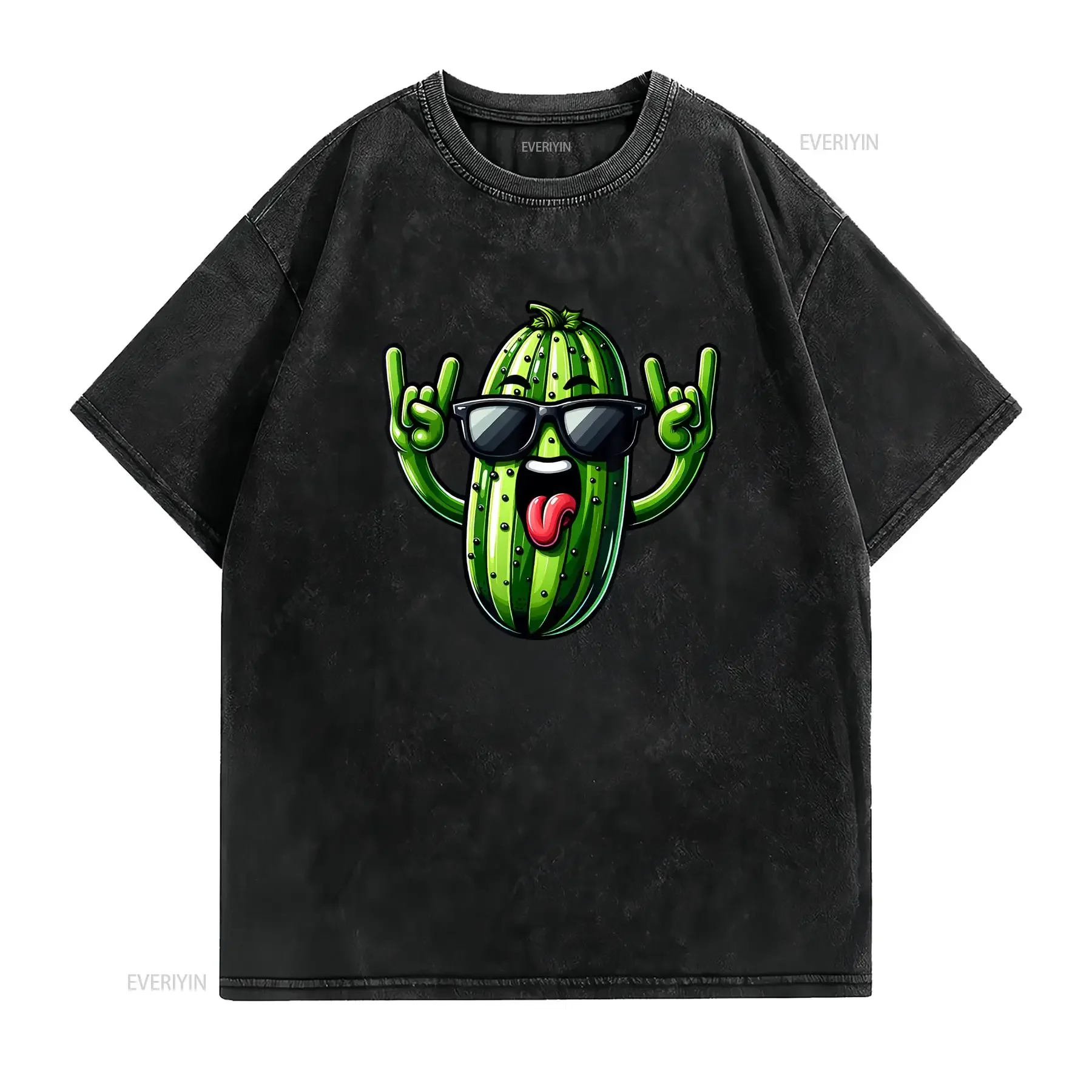 Pickle Cucumber Lovers Funny T Shirt Adult Look S 4XL vintage Washed Casual Versatile streetwear Breathable fashion graphic