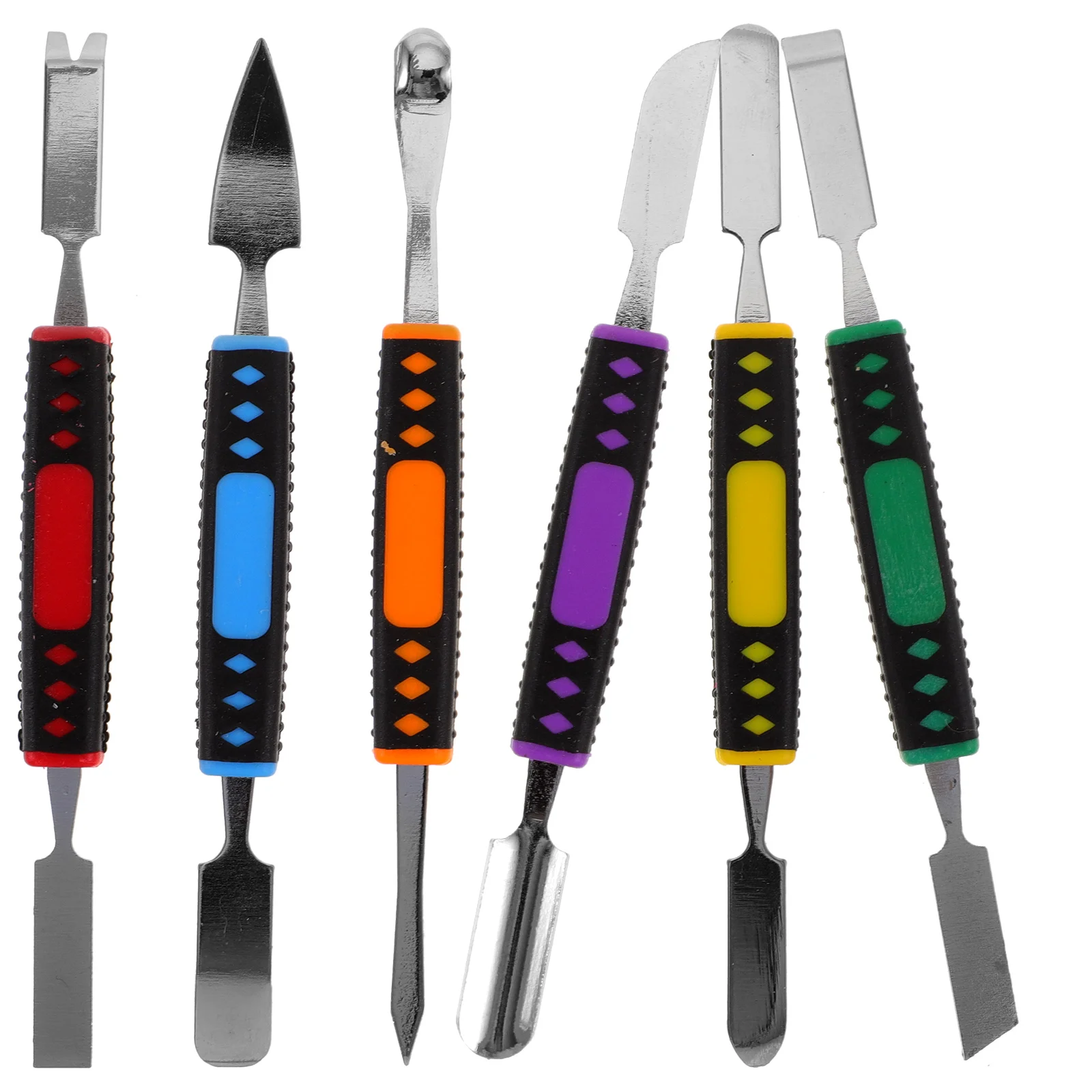 

6pcs Stainless Steel Pry Tool Durable Spudger For Smartphone Tablet Laptop Lcd Electronics Easy-Grip Handle