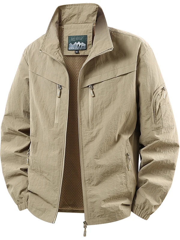 Xitou Spring New Men's Jacket Casual Sporty Stand Collar Windbreaker Korean Trendy Baseball Uniform Lightweight Breathable
