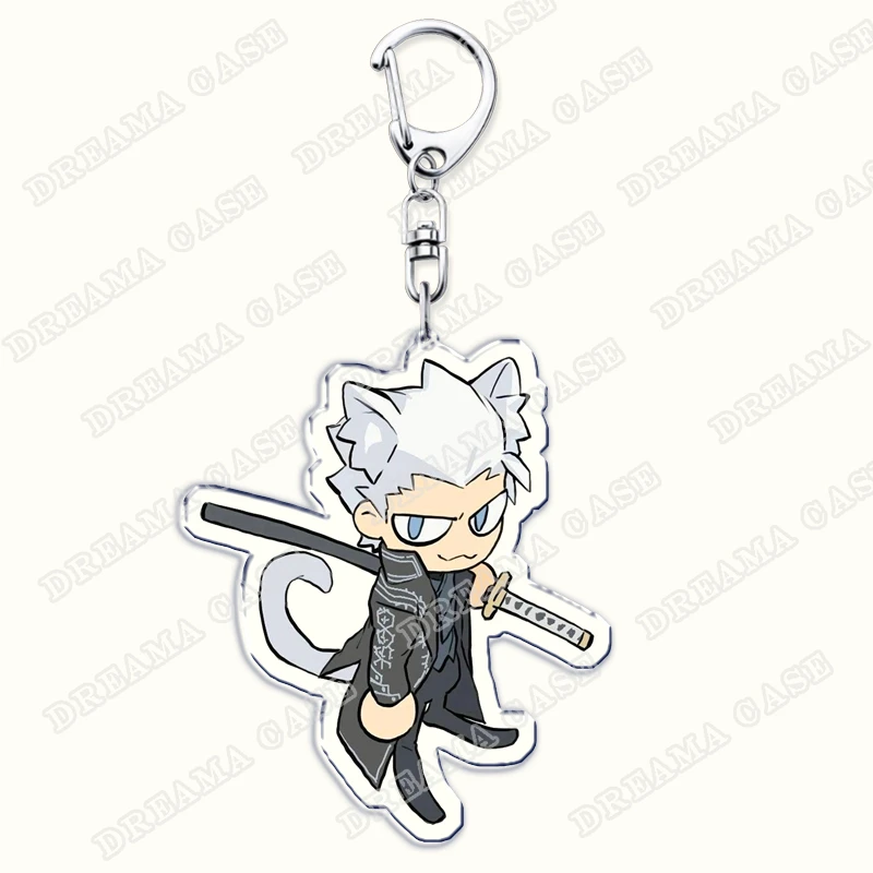 Cute Demon Video Game Chibis Keychains for Accessories Bag Dante Vergil Nero Sparda Lady Trish V Keyrings Jewelry Gaming Gifts