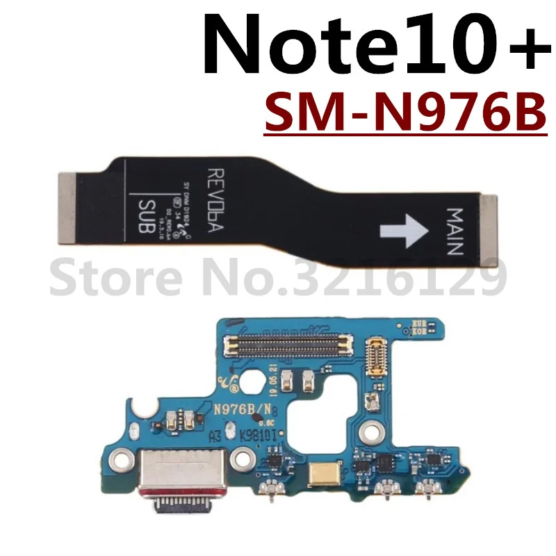 For Samsung Note10 Note 10 + Plus Lite 5G N970 N976 USB Charger Charging Port Dock Connector Main Motherboard Board Flex Cable