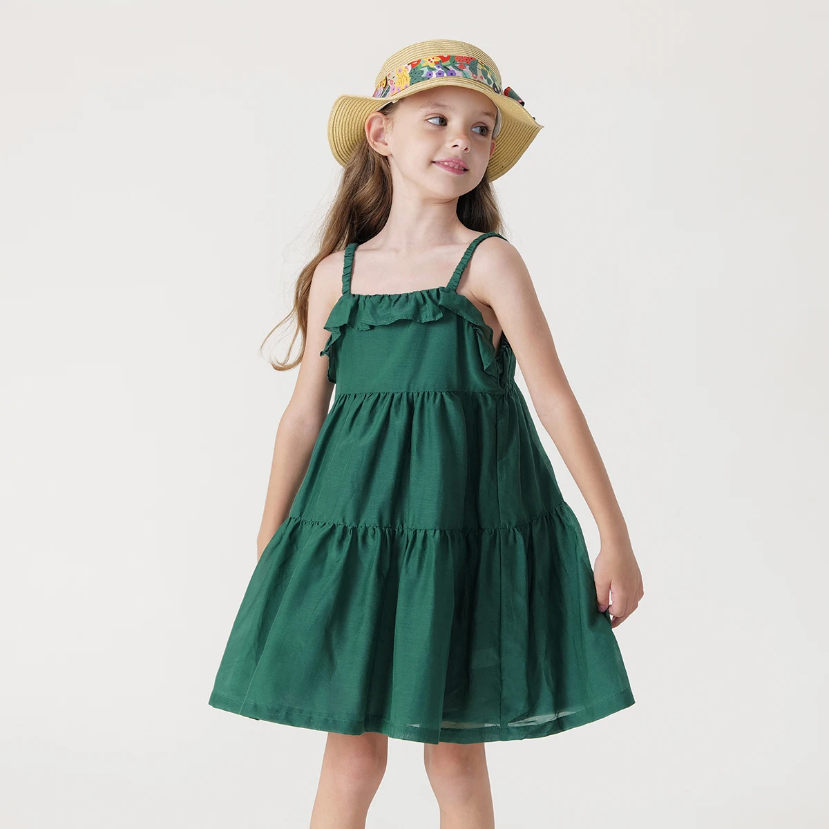 MARC&JANIE   Girls Summer Cotton Silk Suspenders Dresses 230750 French Series