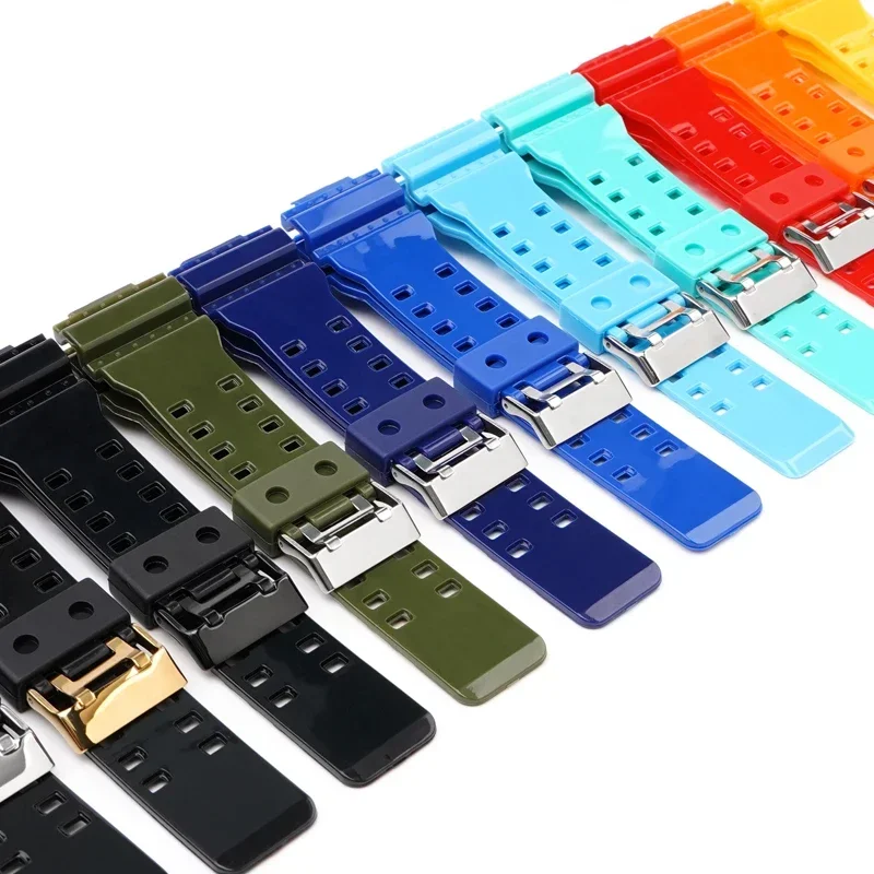 for Casio G-Shock GA-100/110/120 GA-140 GD-100/110/120 GLS-100 GAX-100 Replacement Resin Silicone Strap Bezel Case Watch Band