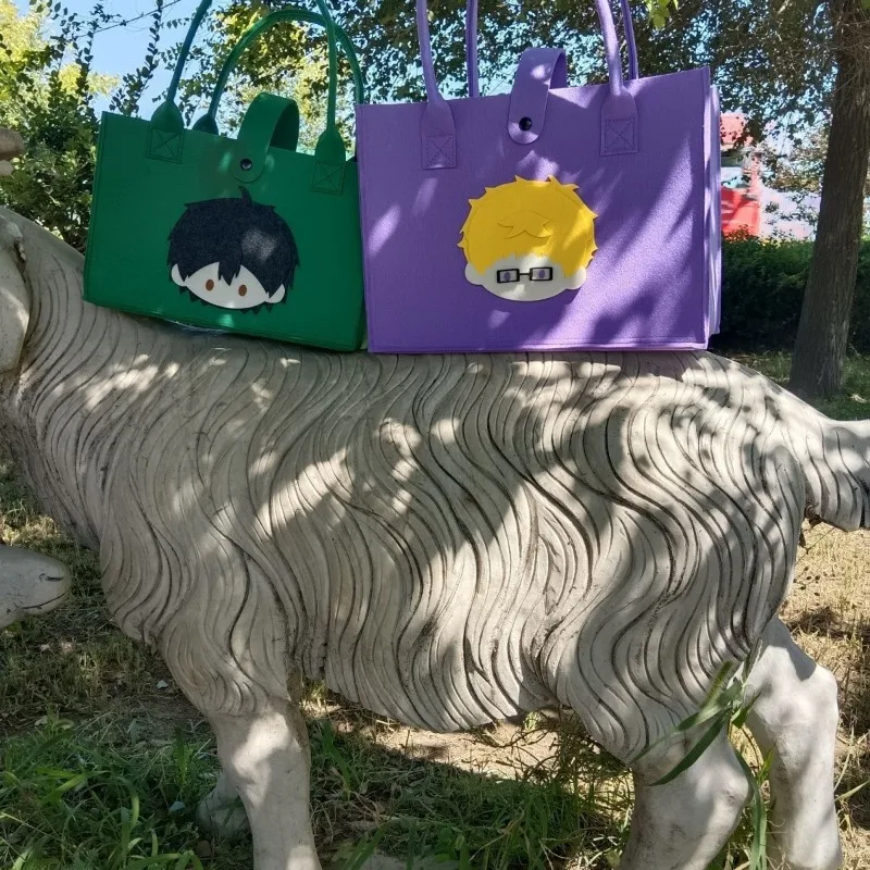 ใหม่Haikyuu Hinata Shoyo Kozume Kenmaอะนิเมะอุปกรณ์ต่อพ่วงสร้างสรรค์การ์ตูนน่ารักรุ่นQแบบพกพาขนาดใหญ่ความจุFeltกระเป๋า