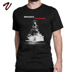 男性tシャツビスマルク戦艦tシャツ綿100% の衣類半袖クルーネックtシャツ夏のtシャツプラスサイズ