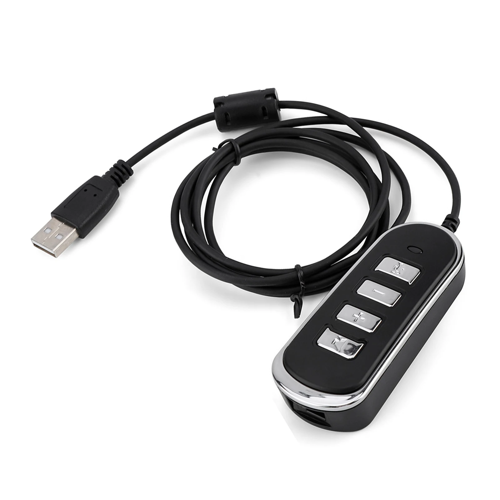 Cavo jack RJ9 a USB Connessione telefonica auricolare Linea di conversione cuffie audio RJ9 a USB Linea di cuffie per computer con scatola di controllo